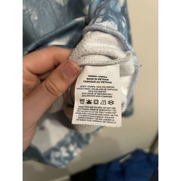 Nike Mens Medium Therma Fit Blue Icebreaker Camo Hoodie Pullover Fleece - Picture 5 of 9